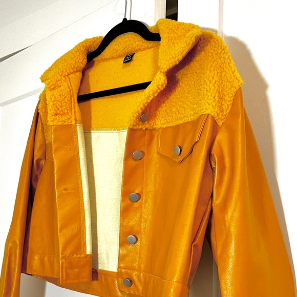 SHEIN Drop Shoulder Flap Detail Colorblock Jacket | Small - Picture 4 of 7